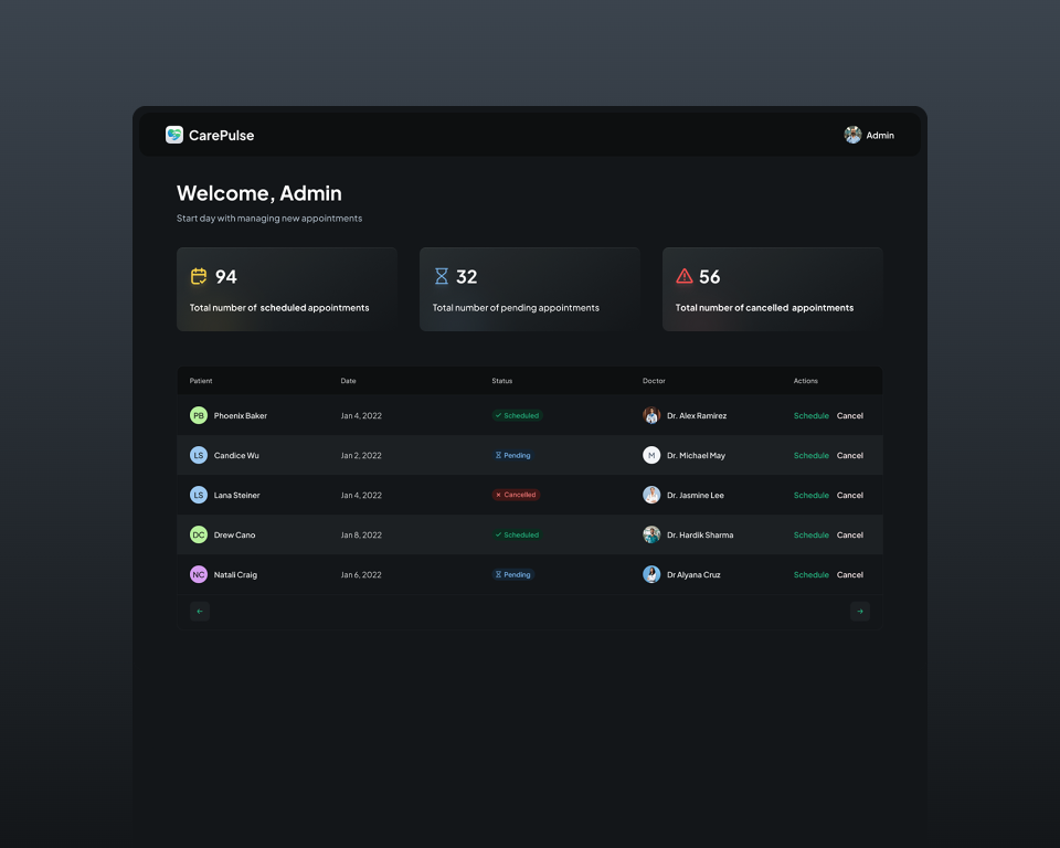 CarePulse Patient Management System